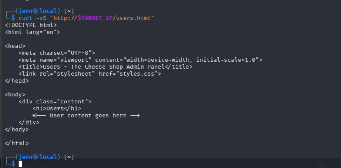 Contents of users.html